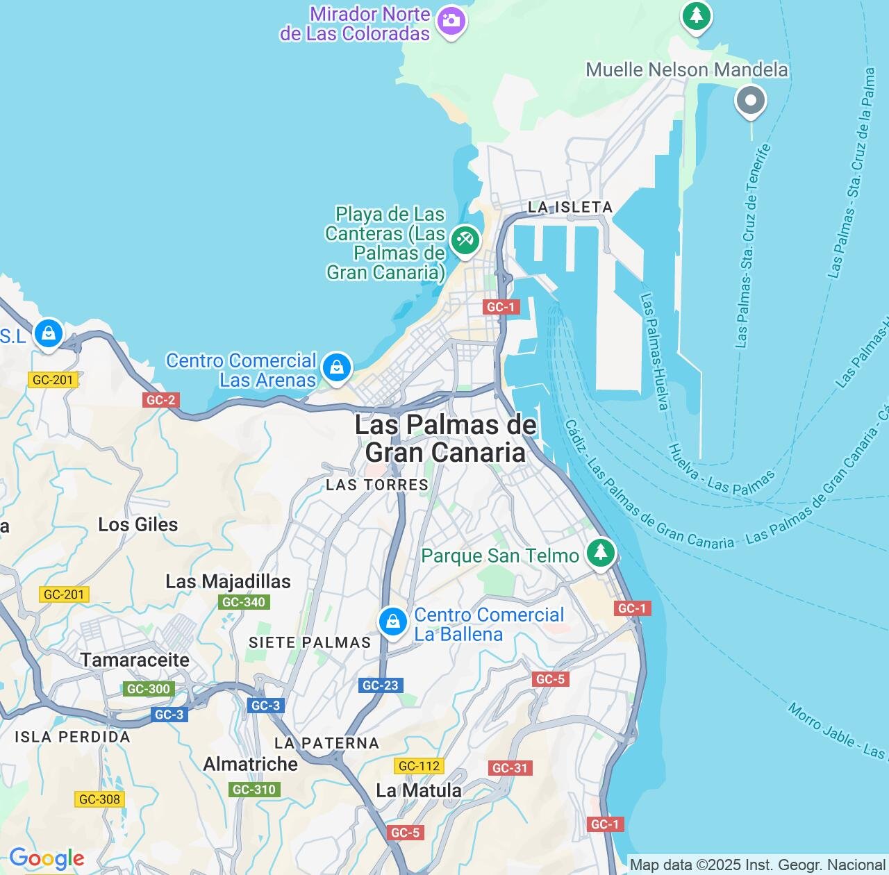 Map image for Intellectual Property Lawyers in Las Palmas de Gran Canaria and Canary Islands IP firms at coordinates  ; .