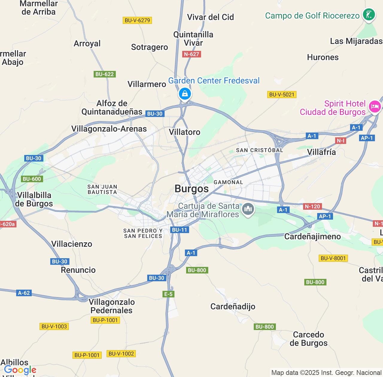 Map image for Intellectual Property Lawyers in Burgos and Castille and León IP firms at coordinates  ; .
