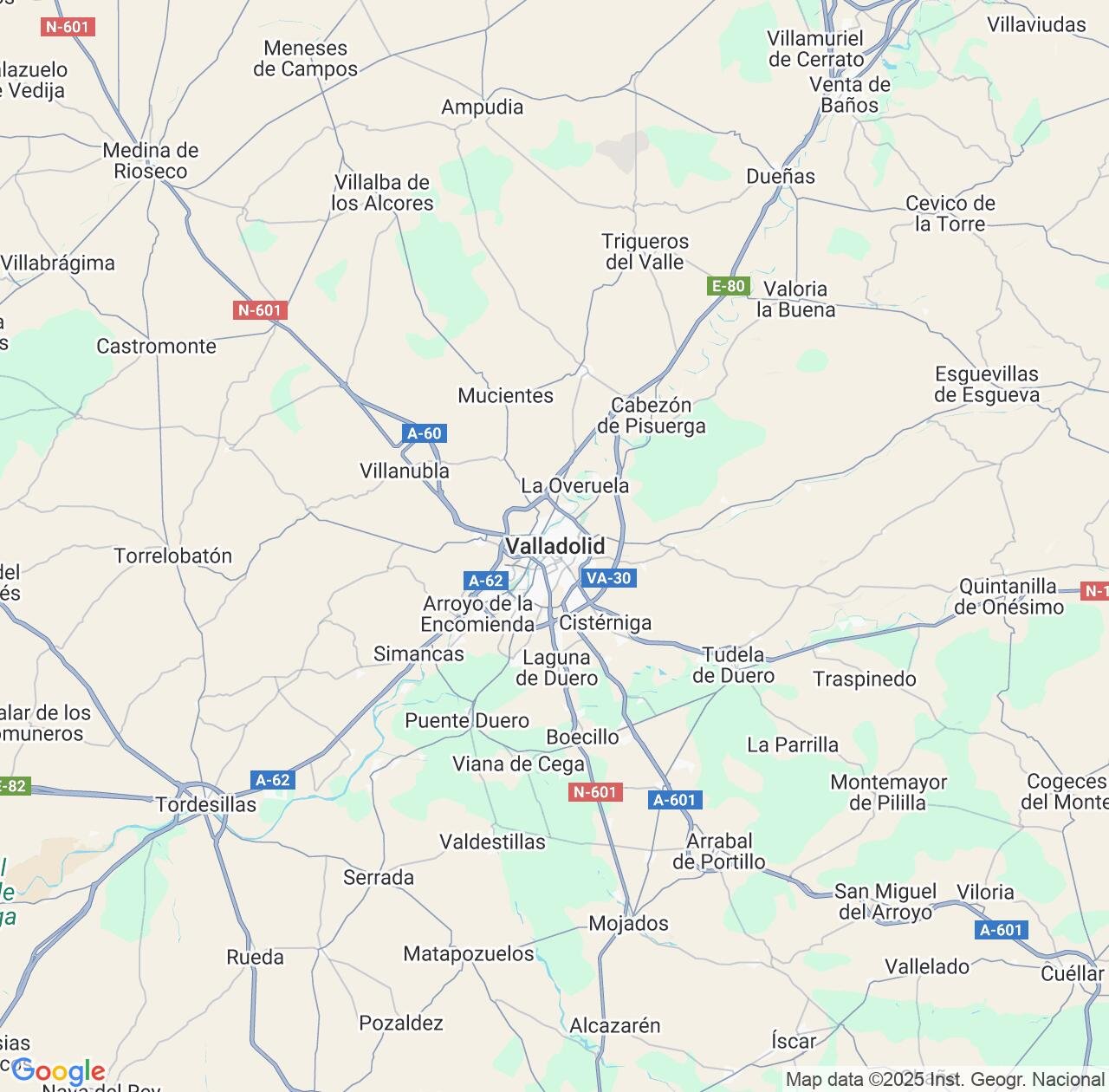 Map image for Intellectual Property Lawyers in Valladolid and Castille and León IP firms at coordinates  ; .