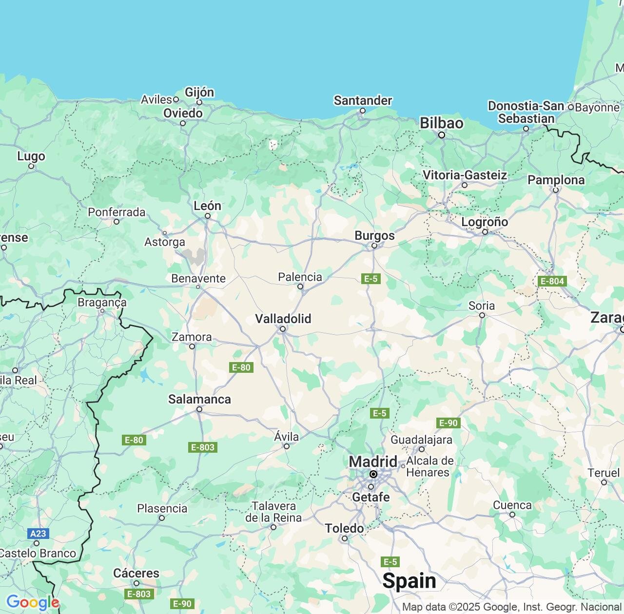 Map image for Intellectual Property Lawyers in Castille and León and Spain IP firms at coordinates  ; .
