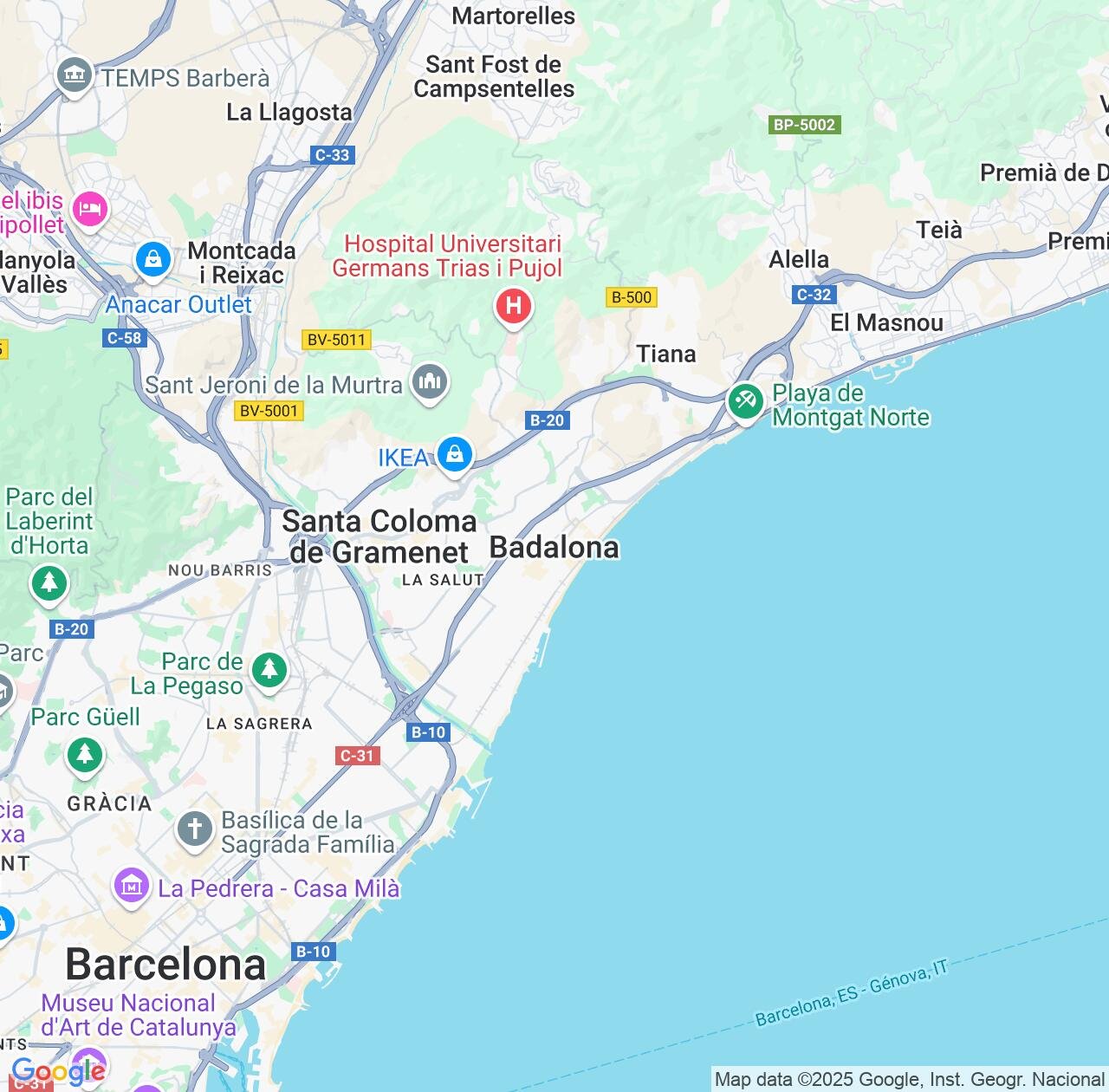 Map image for Intellectual Property Lawyers in Badalona and Catalonia IP firms at coordinates  ; .