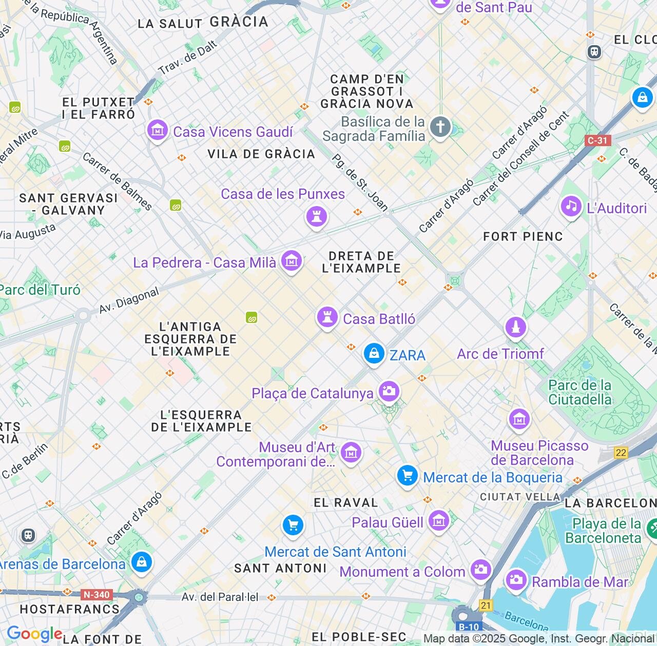 Map image for Intellectual Property Lawyers in Eixample and Catalonia IP firms at coordinates  ; .