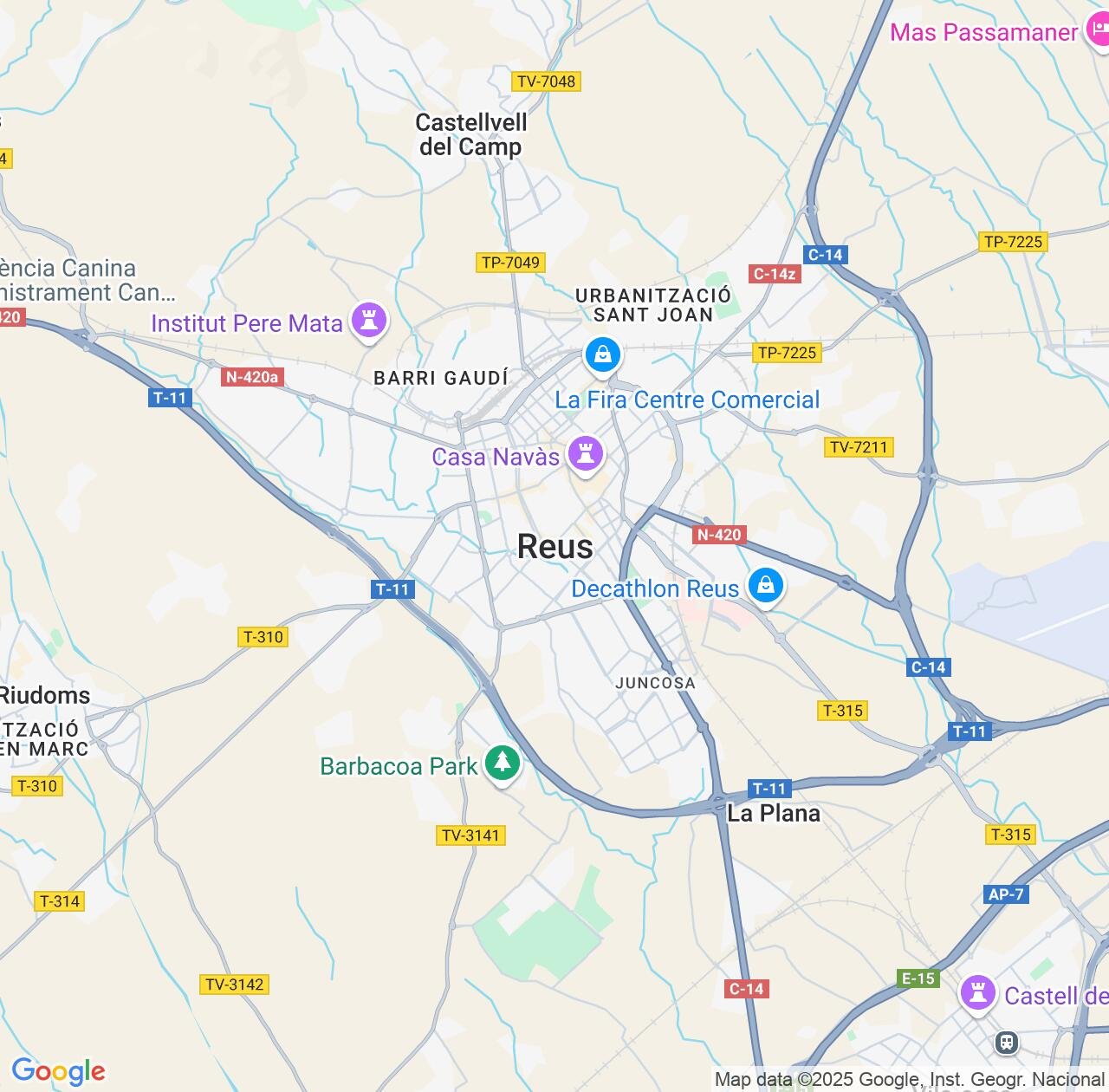 Map image for Intellectual Property Lawyers in Reus and Catalonia IP firms at coordinates  ; .