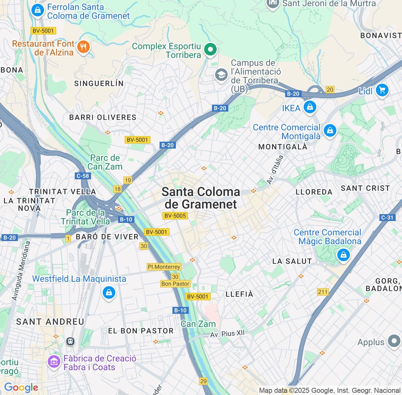 Map image for Intellectual Property Lawyers in Santa Coloma de Gramenet and Catalonia IP firms at coordinates  ; .