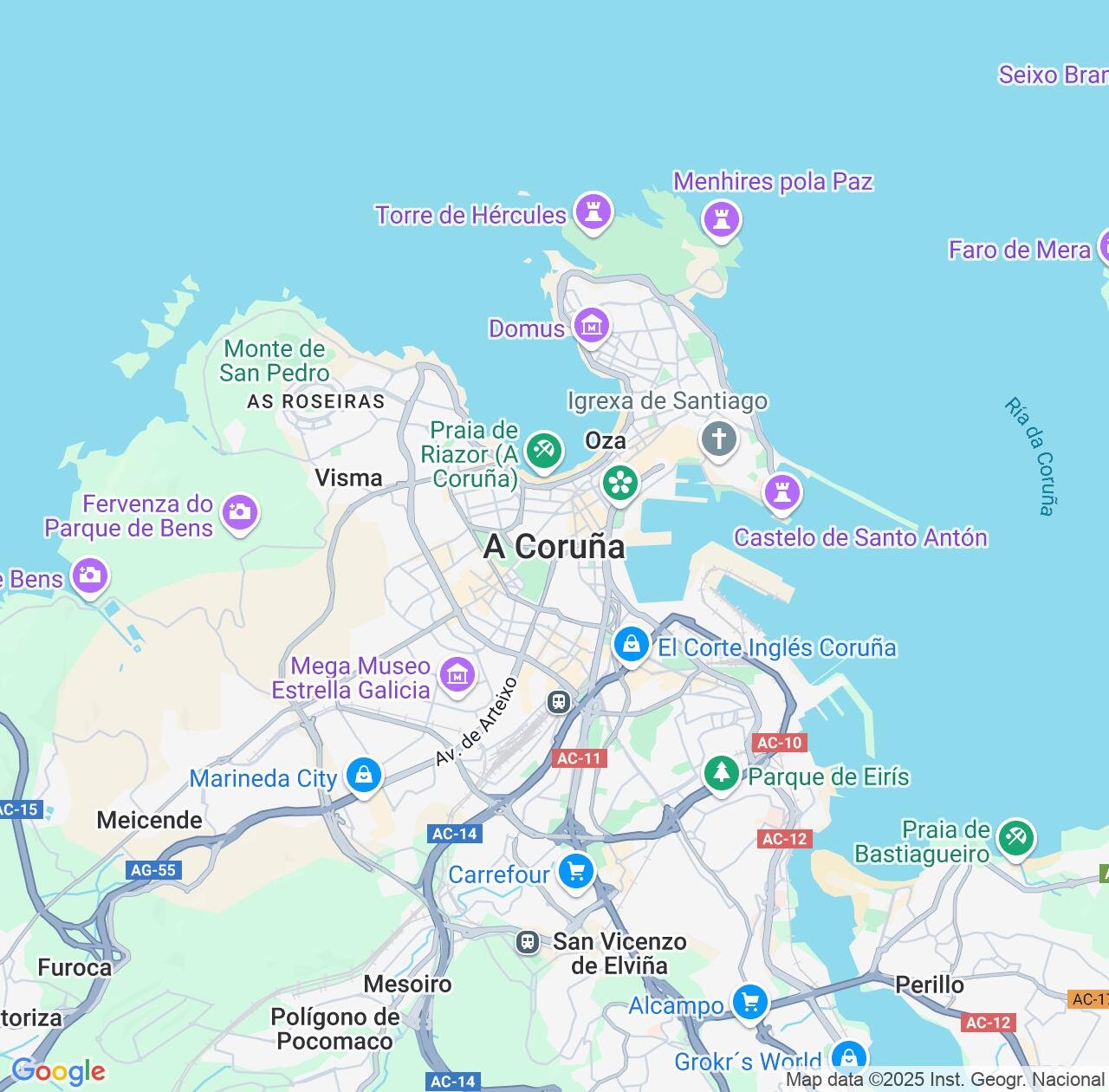 Map image for Intellectual Property Lawyers in A Coruna and Galicia IP firms at coordinates  ; .