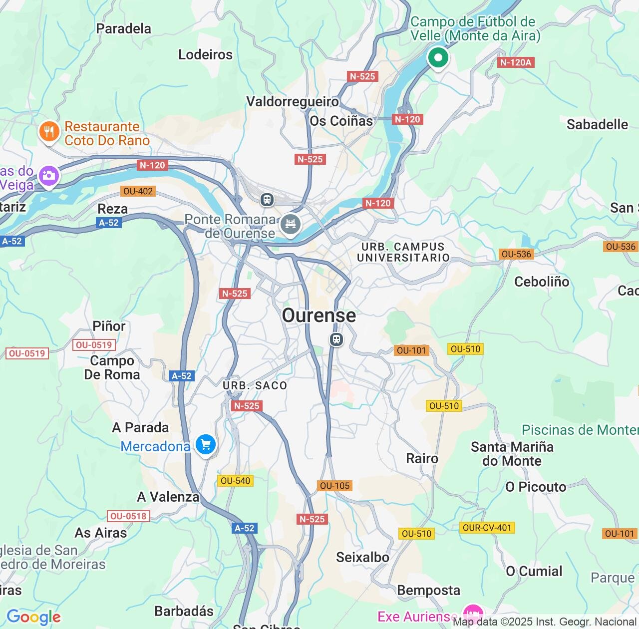 Map image for Intellectual Property Lawyers in Ourense and Galicia IP firms at coordinates  ; .