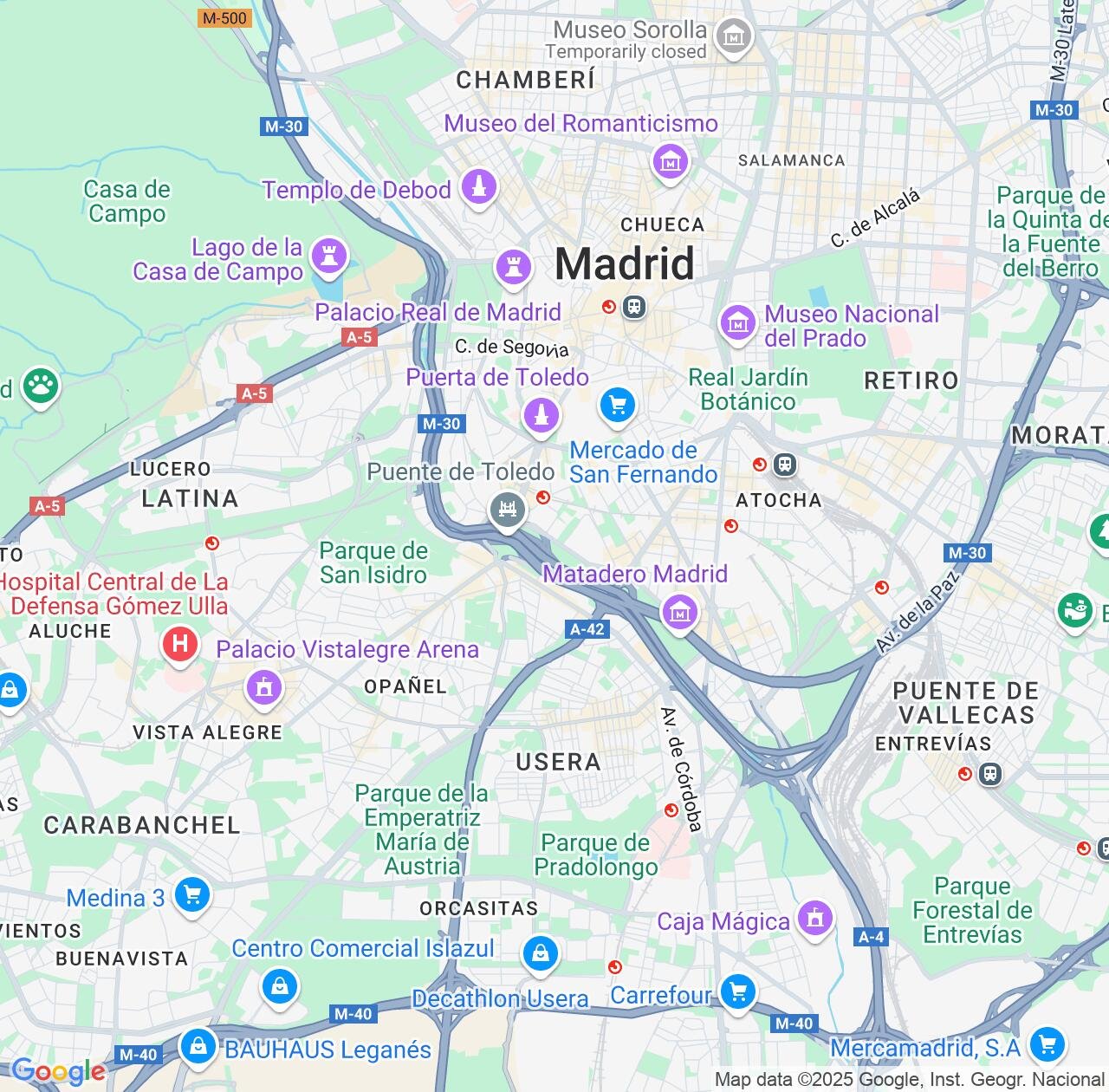 Map image for Intellectual Property Lawyers in Arganzuela and Madrid IP firms at coordinates  ; .
