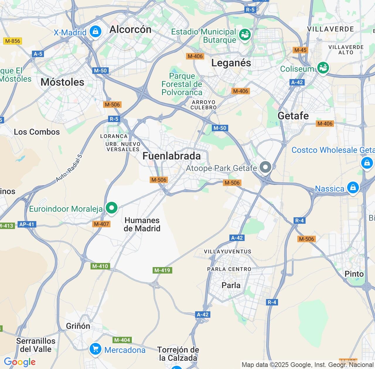 Map image for Intellectual Property Lawyers in Fuenlabrada and Madrid IP firms at coordinates  ; .