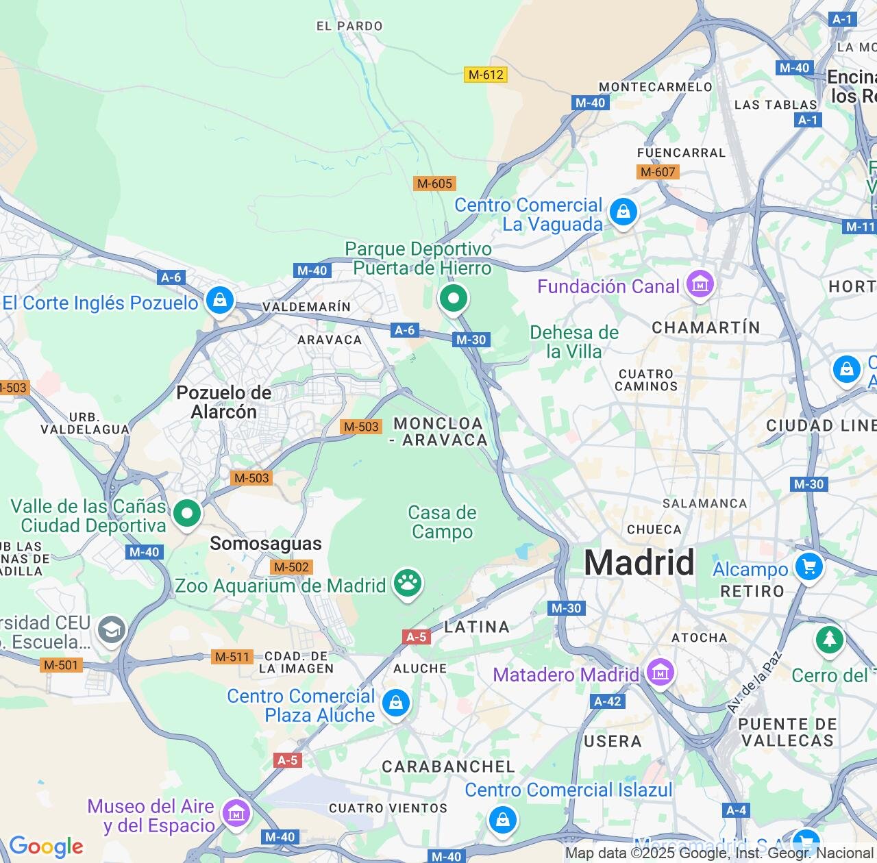 Map image for Intellectual Property Lawyers in Moncloa-Aravaca and Madrid IP firms at coordinates  ; .