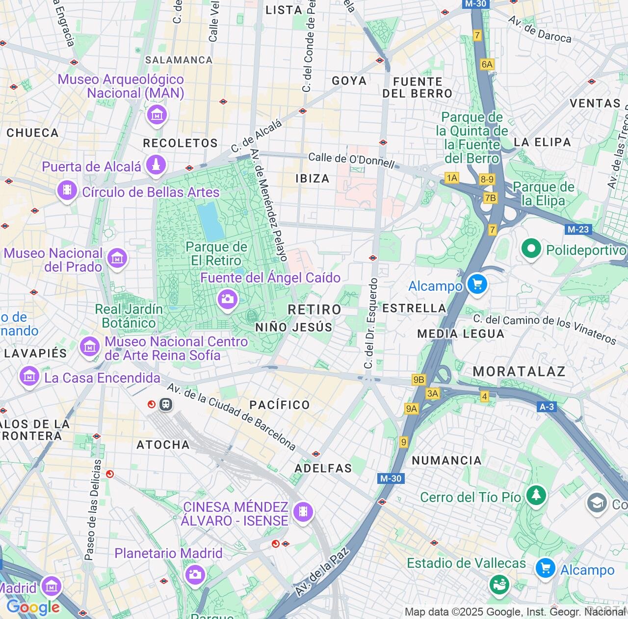 Map image for Intellectual Property Lawyers in Retiro and Madrid IP firms at coordinates  ; .