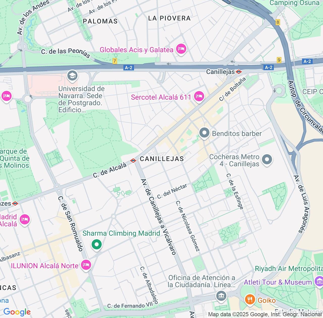 Map image for Intellectual Property Lawyers in San Blas-Canillejas and Madrid IP firms at coordinates  ; .