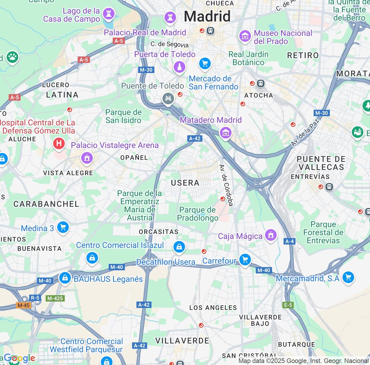 Map image for Intellectual Property Lawyers in Usera and Madrid IP firms at coordinates  ; .
