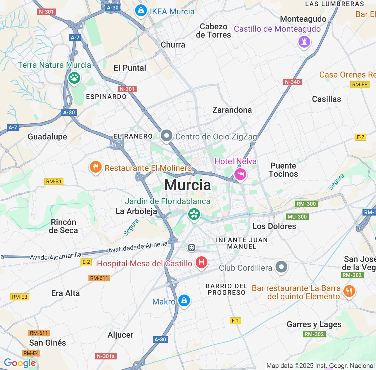 Map image for Intellectual Property Lawyers in Murcia and Spain IP firms at coordinates  ; .
