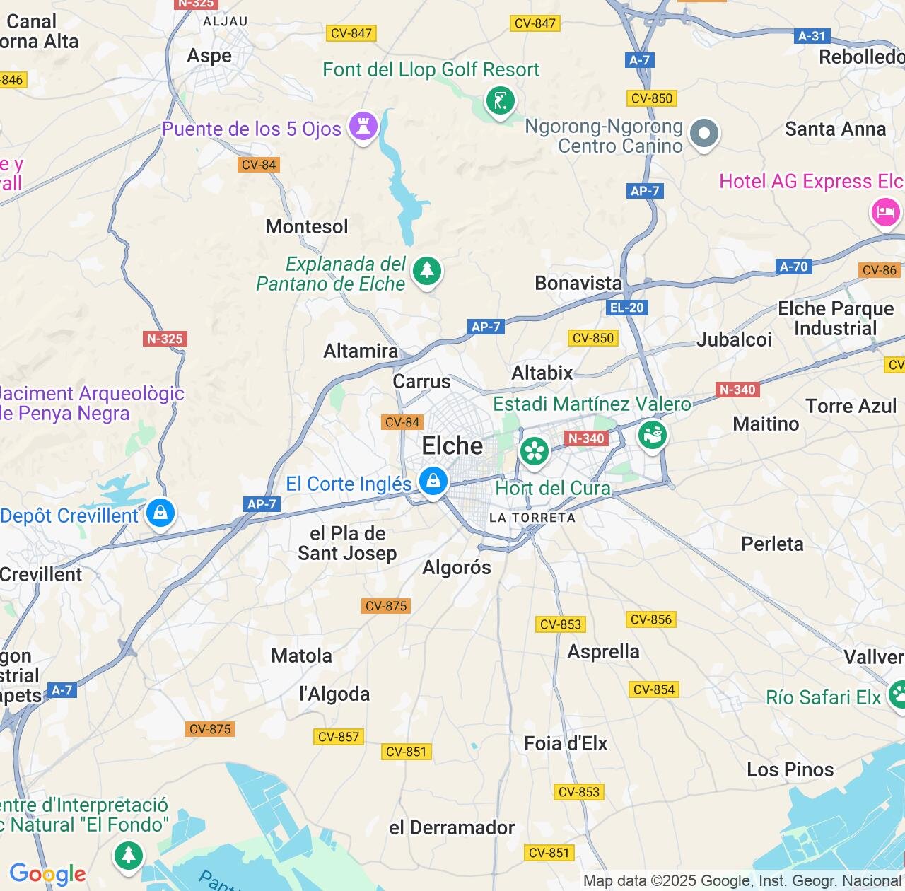 Map image for Intellectual Property Lawyers in Elche and Valencia IP firms at coordinates  ; .