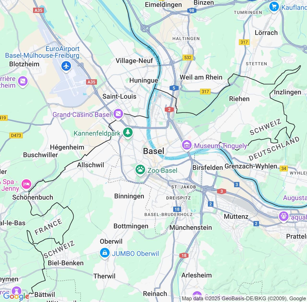 Map image for Intellectual Property Lawyers in Basel and Basel-City IP firms at coordinates  ; .