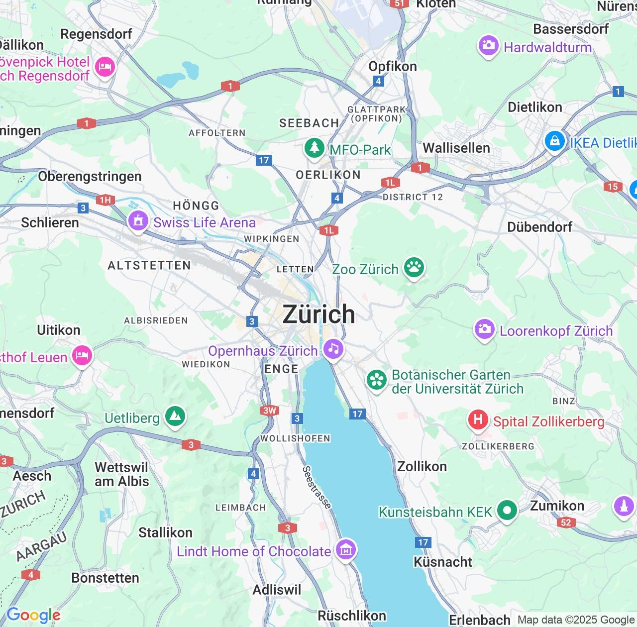 Map image for Intellectual Property Lawyers in Zurich and Switzerland IP firms at coordinates  ; .