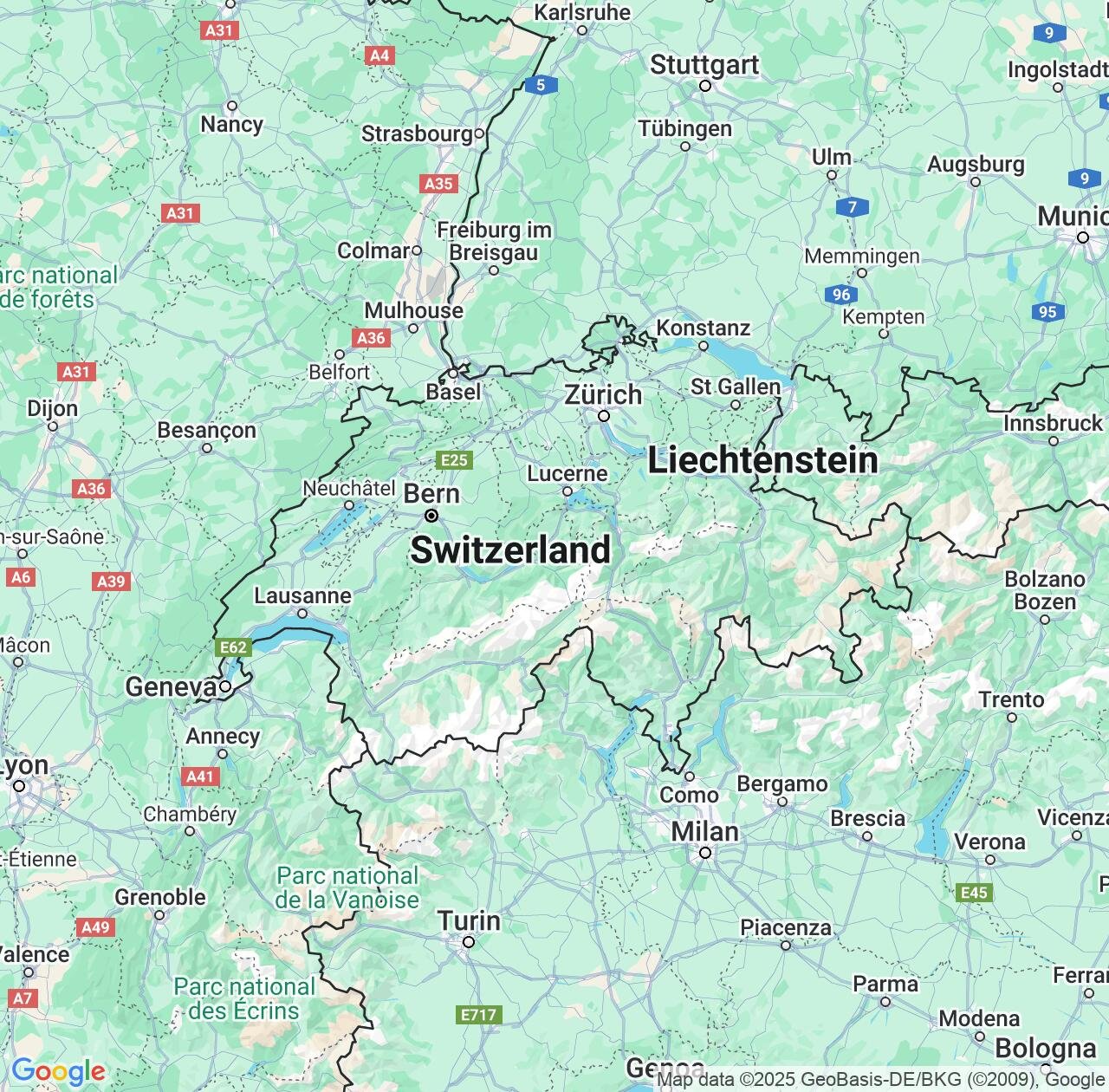 Map image for Intellectual Property Lawyers in Switzerland and Europe IP firms at coordinates  ; .