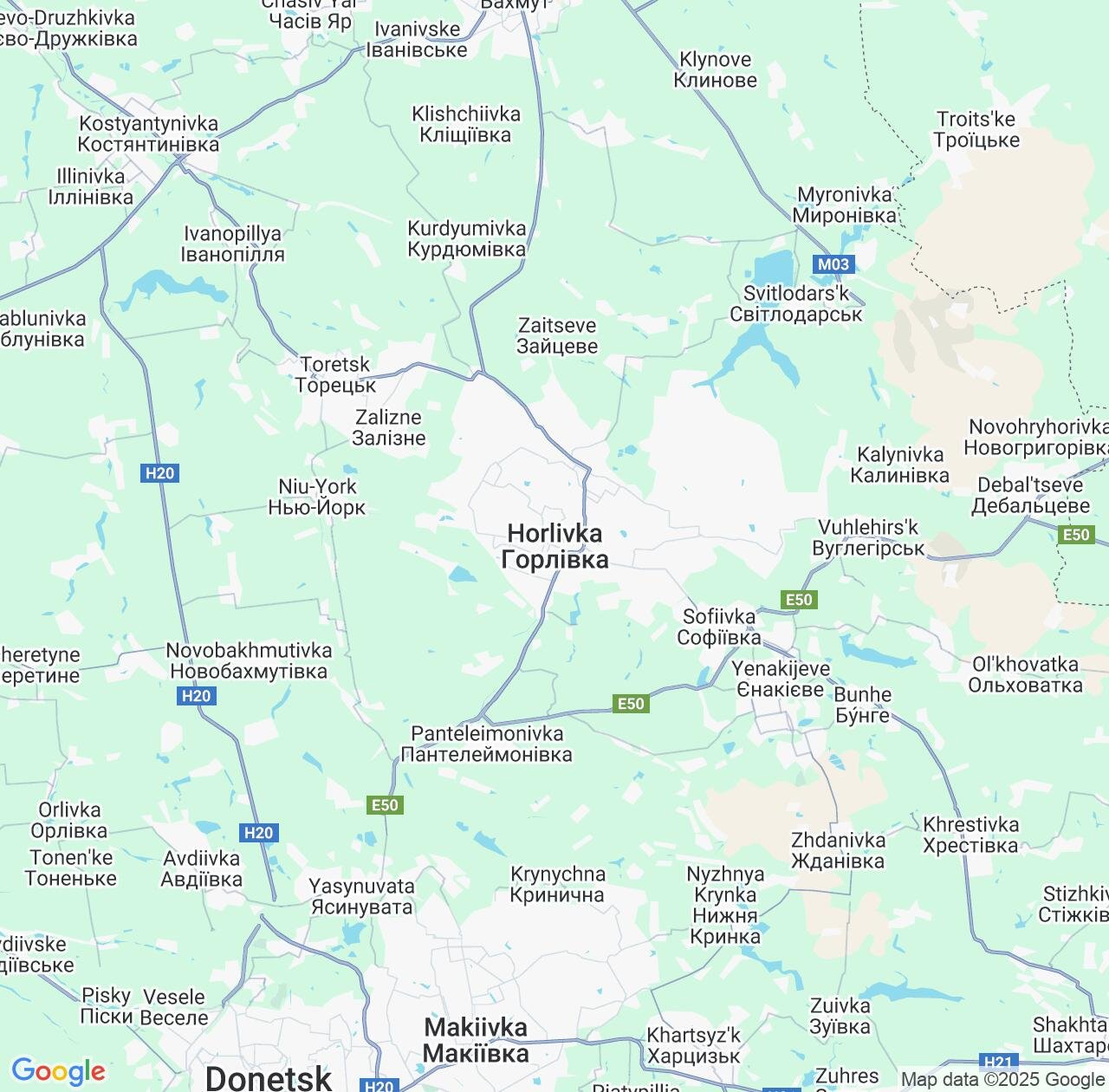 Map image for Intellectual Property Lawyers in Horlivka and Donetsk IP firms at coordinates  ; .