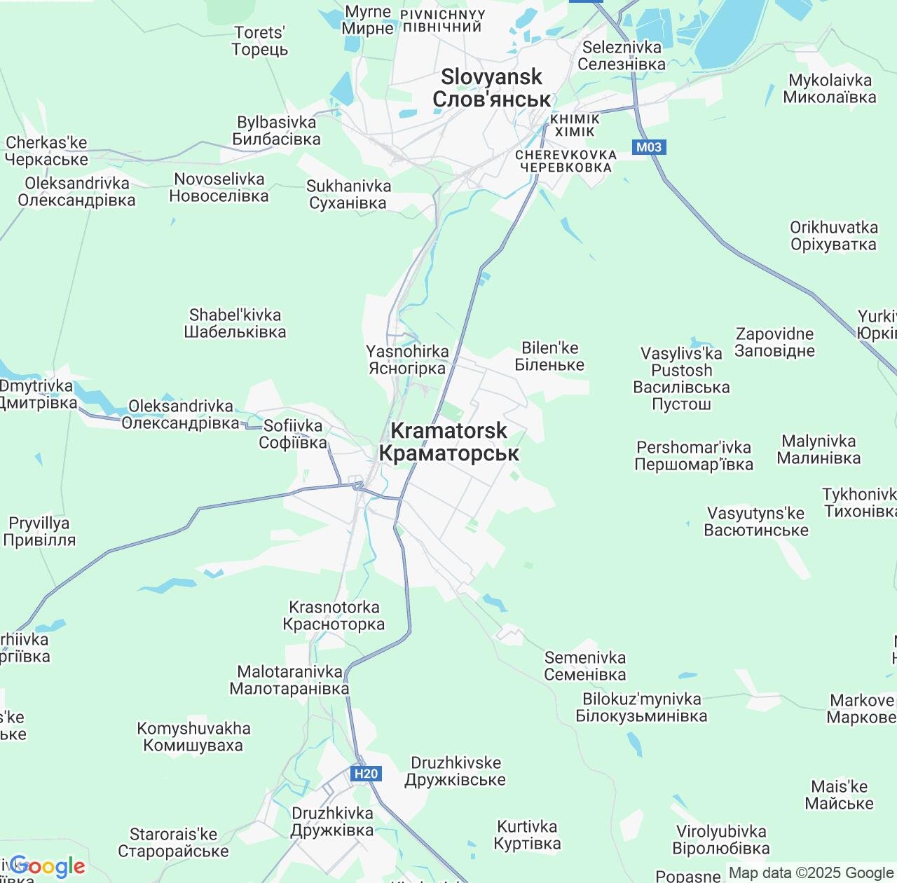 Map image for Intellectual Property Lawyers in Kramatorsk and Donetsk IP firms at coordinates  ; .