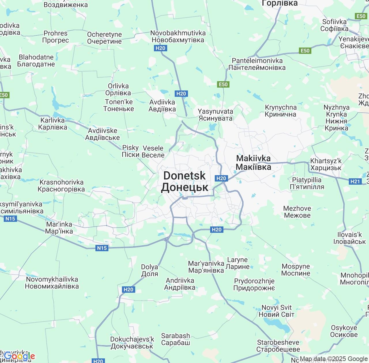 Map image for Intellectual Property Lawyers in Donetsk and Ukraine IP firms at coordinates  ; .