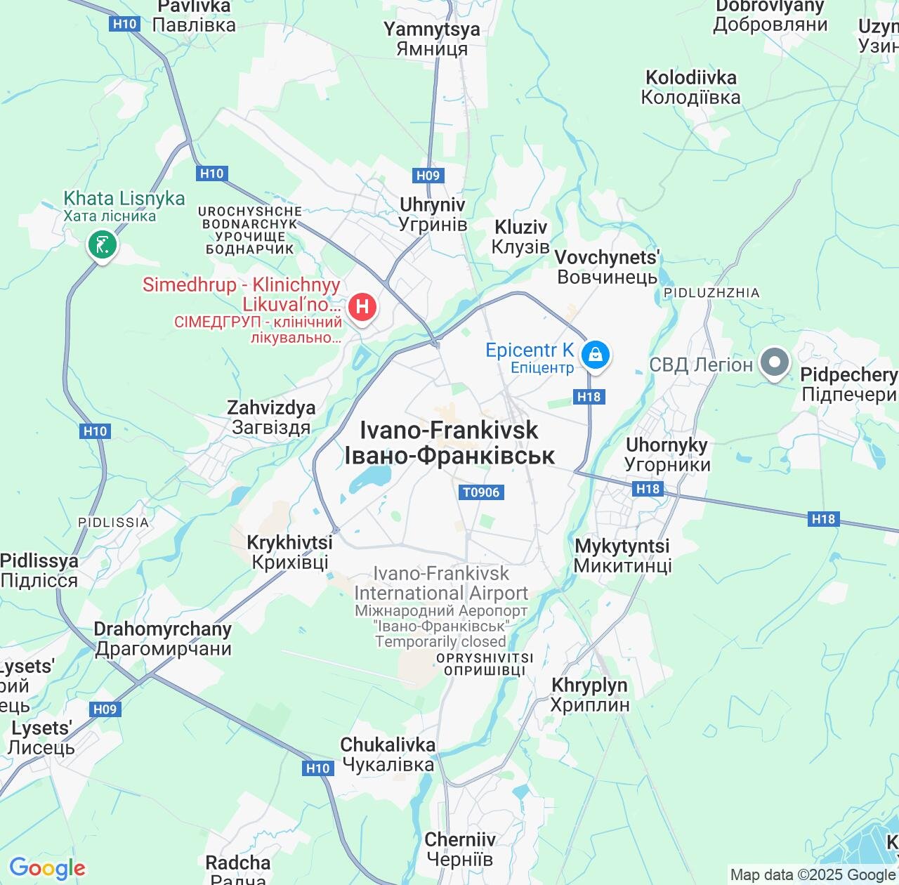 Map image for Intellectual Property Lawyers in Ivano-Frankivsk and Ukraine IP firms at coordinates  ; .