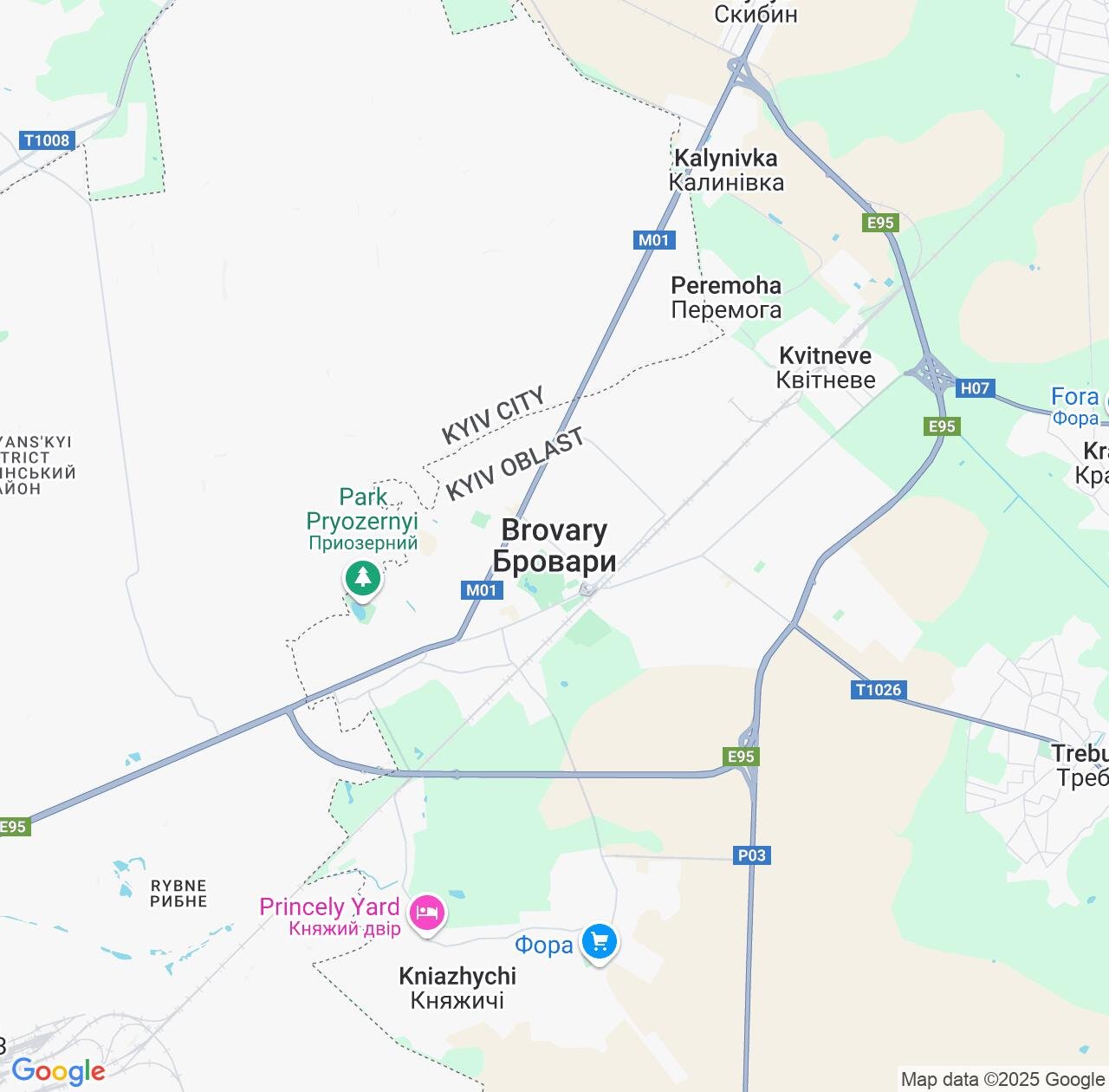 Map image for Intellectual Property Lawyers in Brovary and Kiev IP firms at coordinates  ; .