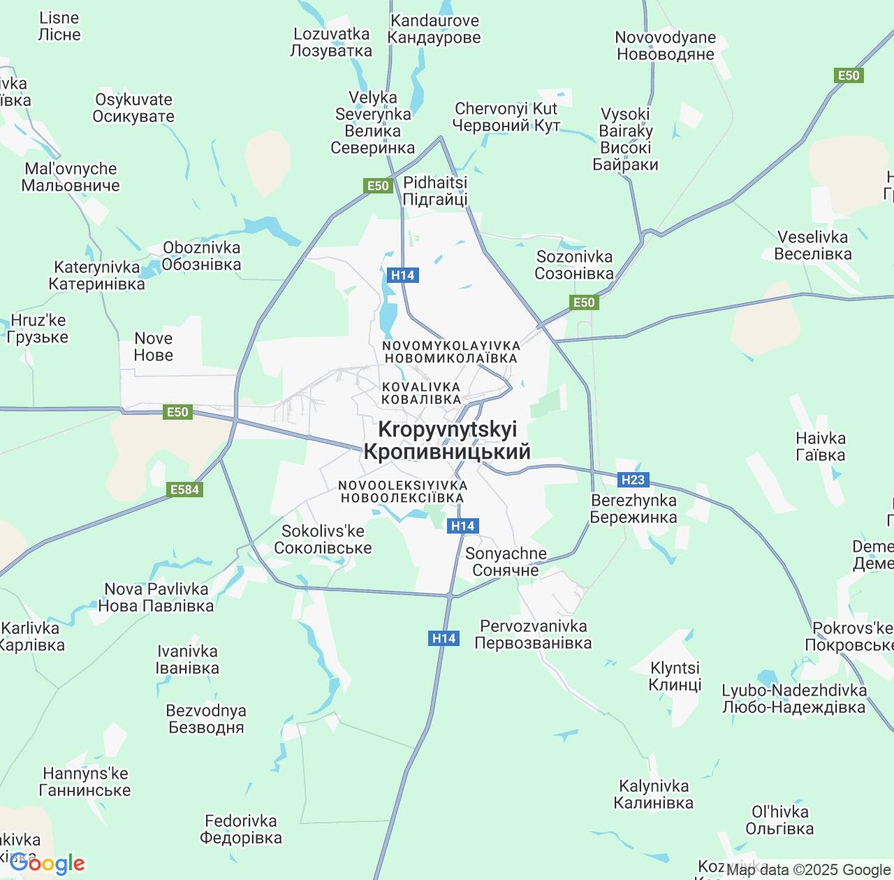 Map image for Intellectual Property Lawyers in Kropyvnytskyy and Kirovohrad IP firms at coordinates  ; .