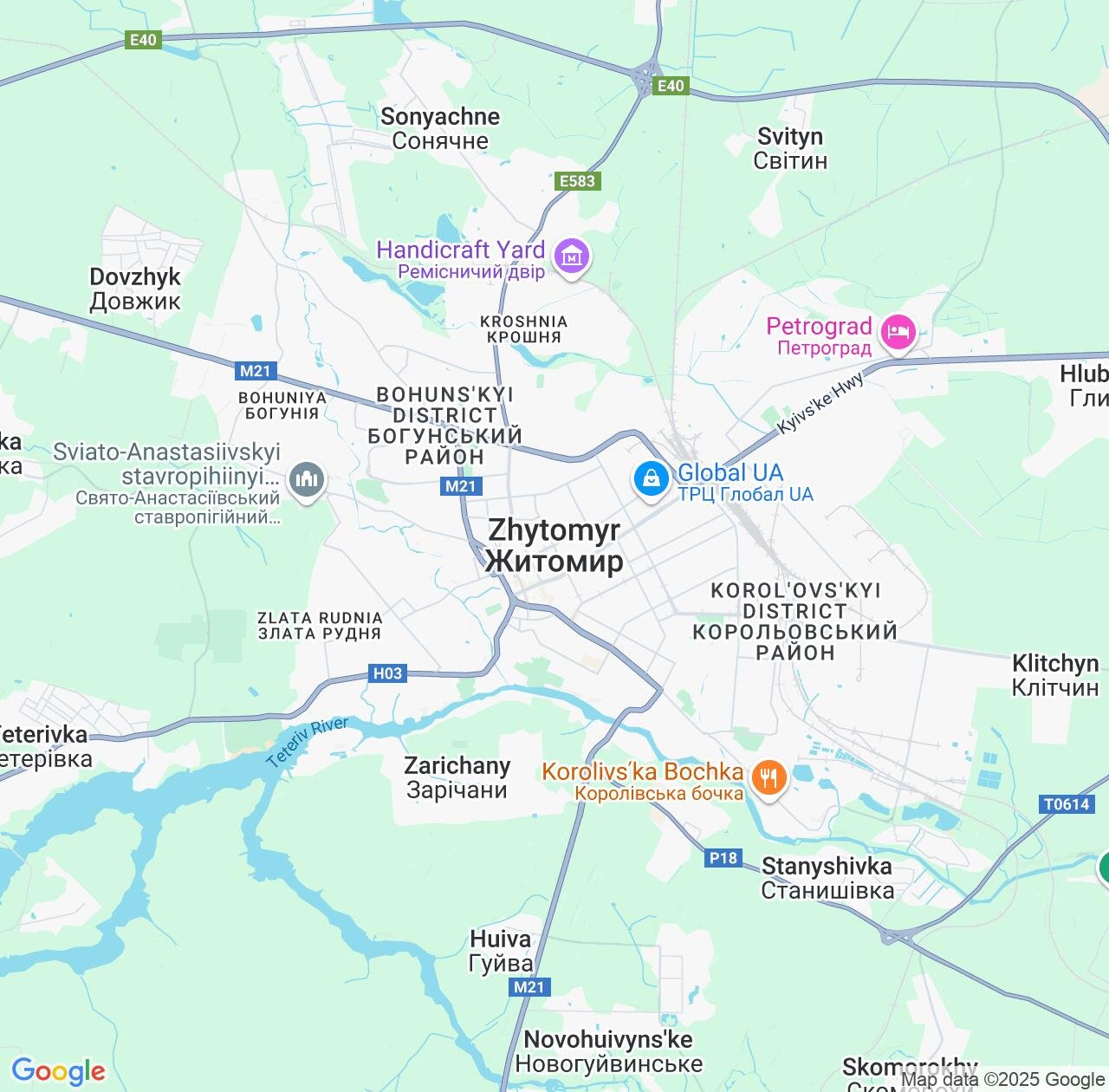 Map image for Intellectual Property Lawyers in Zhytomyr and Ukraine IP firms at coordinates  ; .
