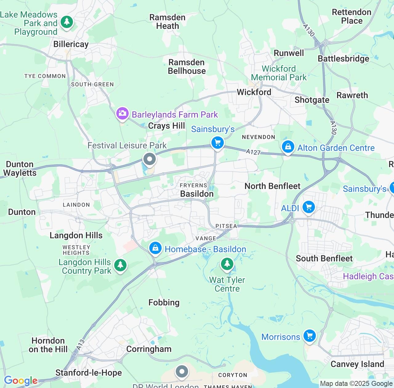 Map image for Intellectual Property Lawyers in Basildon and England IP firms at coordinates  ; .