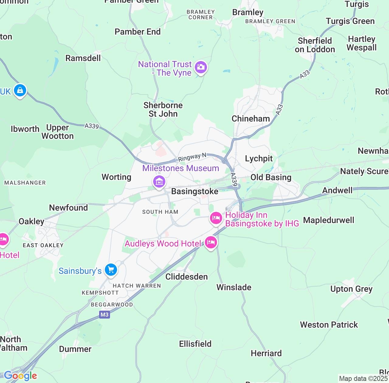 Map image for Intellectual Property Lawyers in Basingstoke and England IP firms at coordinates  ; .