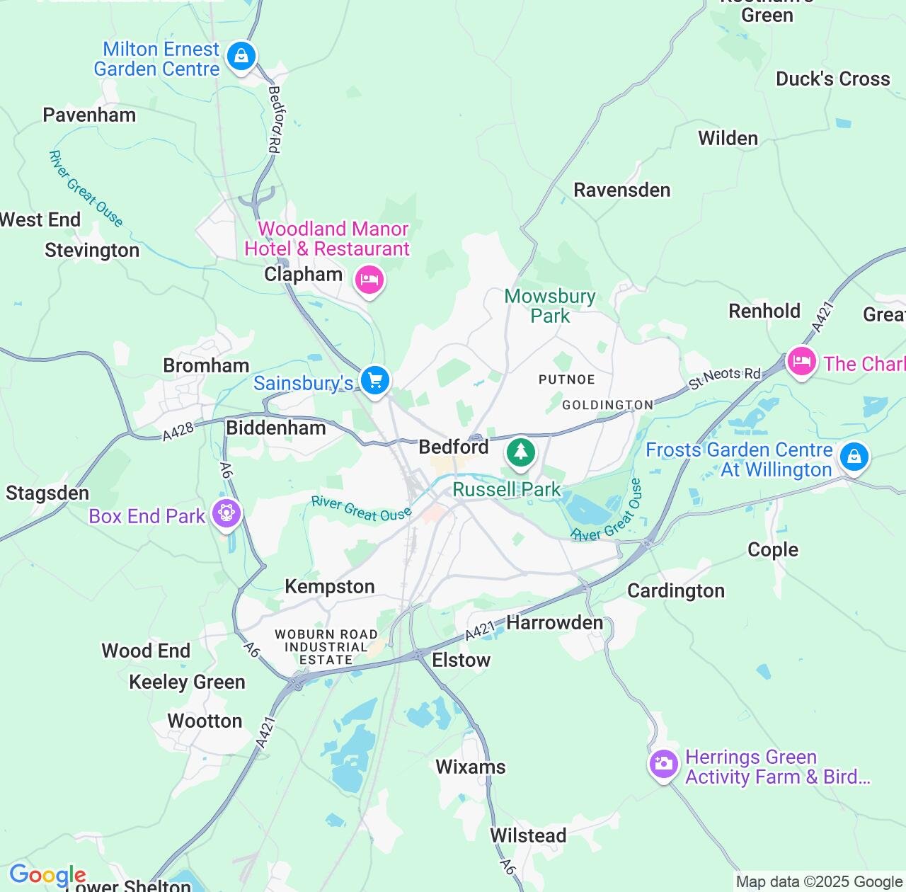 Map image for Intellectual Property Lawyers in Bedford and England IP firms at coordinates  ; .