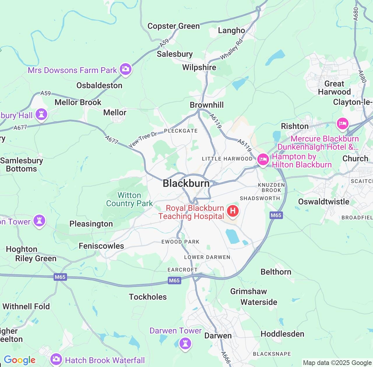 Map image for Intellectual Property Lawyers in Blackburn and England IP firms at coordinates  ; .