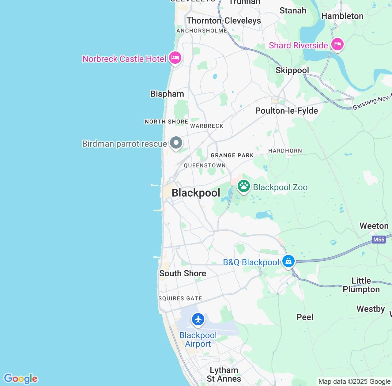 Map image for Intellectual Property Lawyers in Blackpool and England IP firms at coordinates  ; .