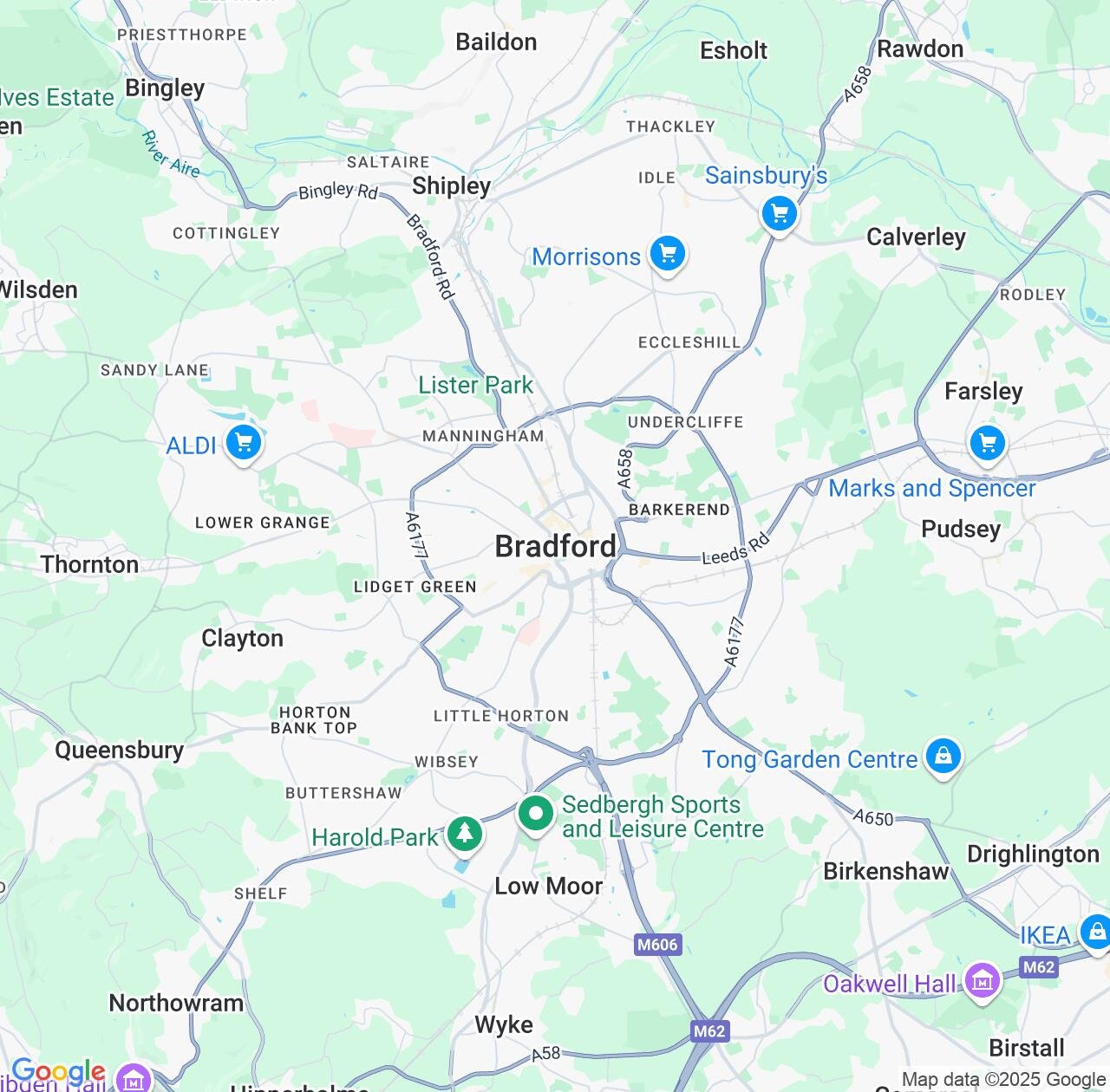 Map image for Intellectual Property Lawyers in Bradford and England IP firms at coordinates  ; .