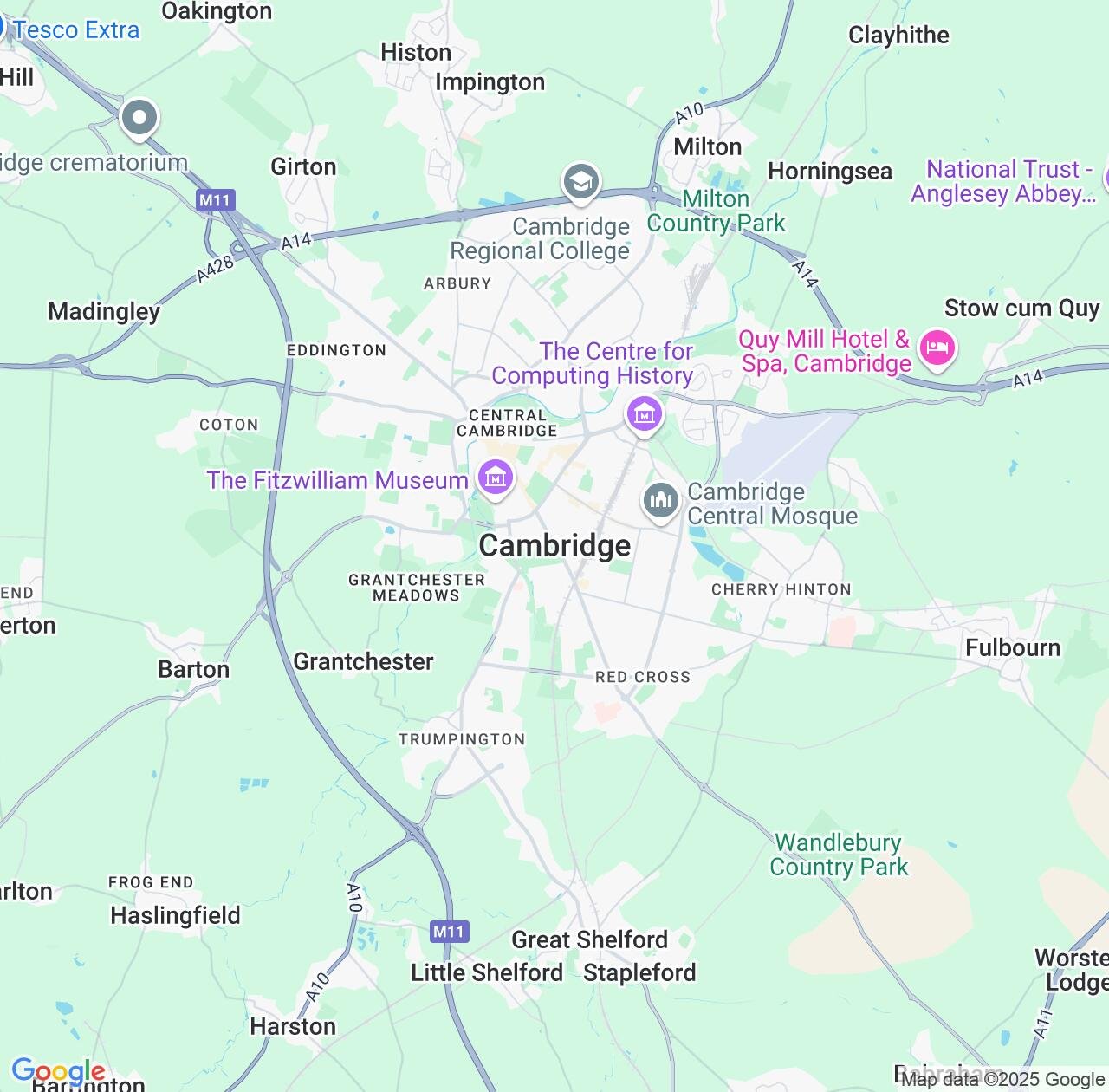 Map image for Intellectual Property Lawyers in Cambridge and England IP firms at coordinates  ; .