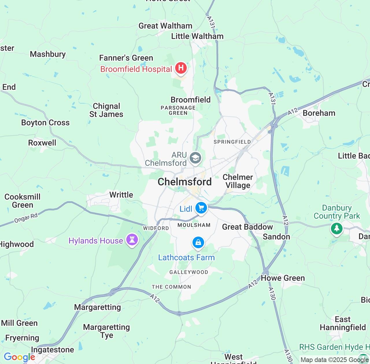 Map image for Intellectual Property Lawyers in Chelmsford and England IP firms at coordinates  ; .
