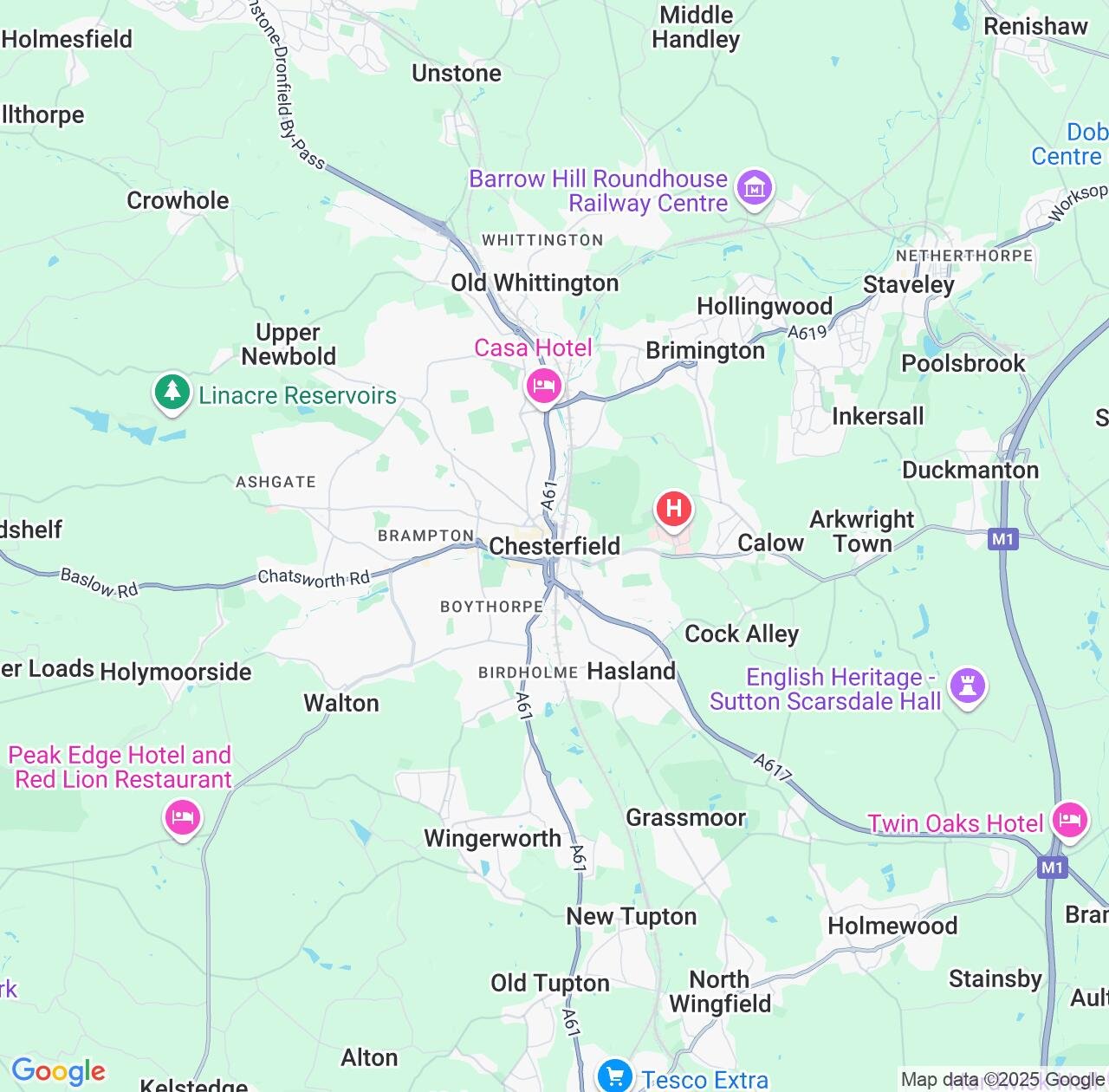 Map image for Intellectual Property Lawyers in Chesterfield and England IP firms at coordinates  ; .