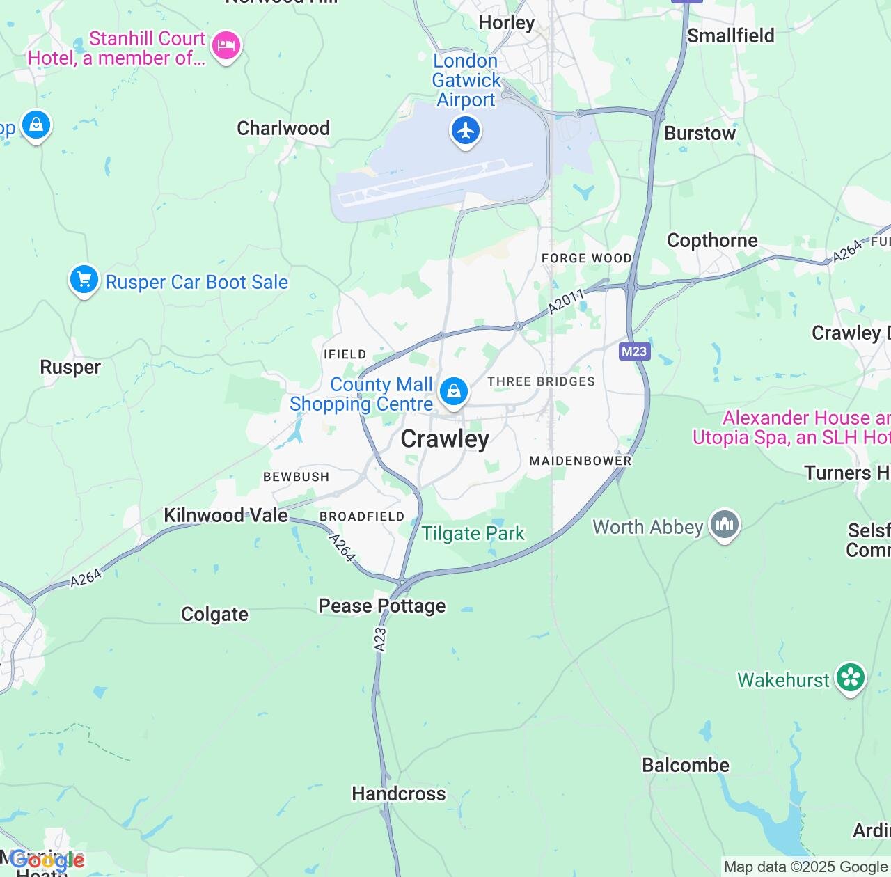 Map image for Intellectual Property Lawyers in Crawley and England IP firms at coordinates  ; .