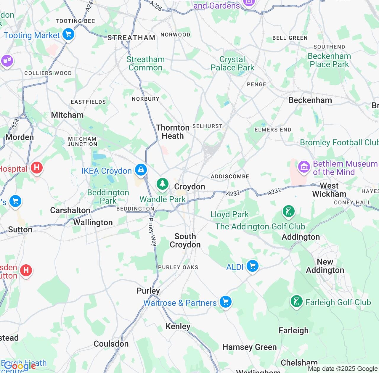 Map image for Intellectual Property Lawyers in Croydon and England IP firms at coordinates  ; .