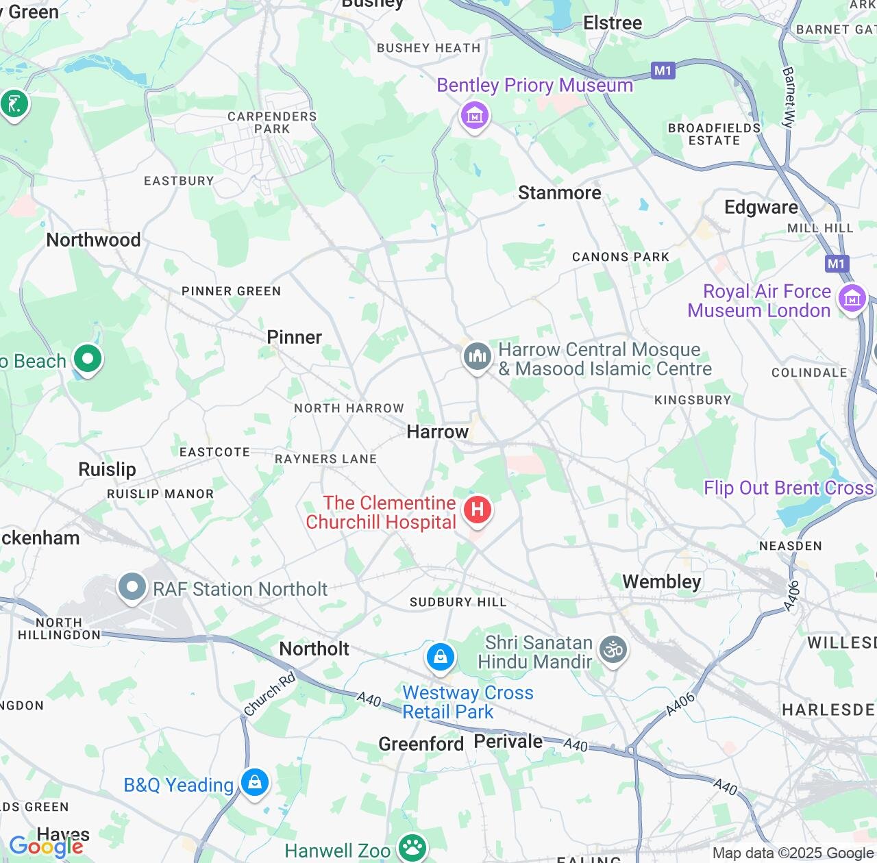 Map image for Intellectual Property Lawyers in Harrow and England IP firms at coordinates  ; .