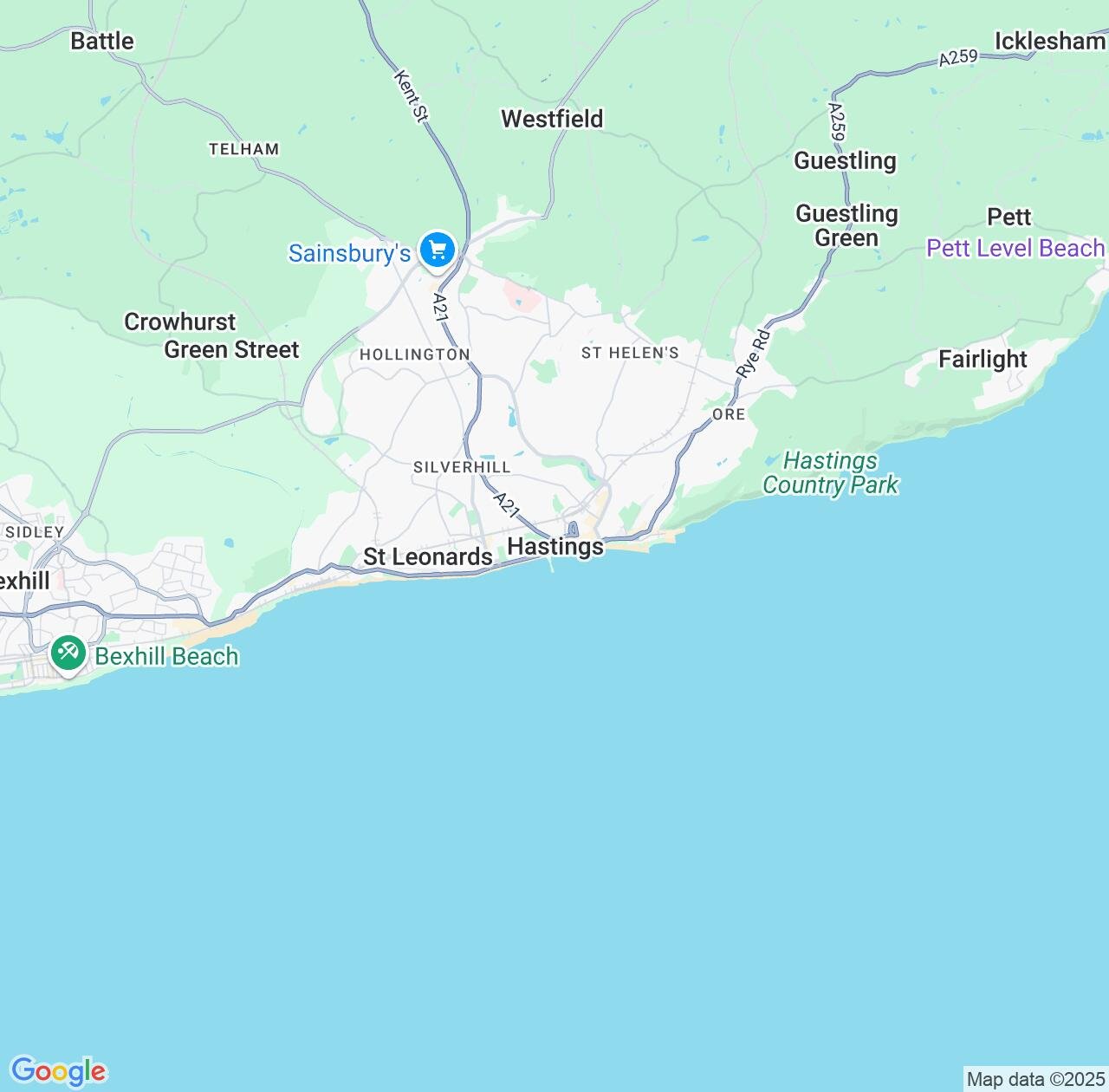 Map image for Intellectual Property Lawyers in Hastings and England IP firms at coordinates  ; .