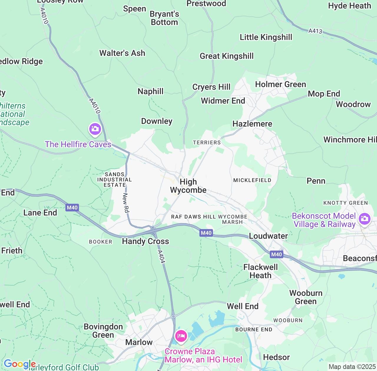 Map image for Intellectual Property Lawyers in High Wycombe and England IP firms at coordinates  ; .