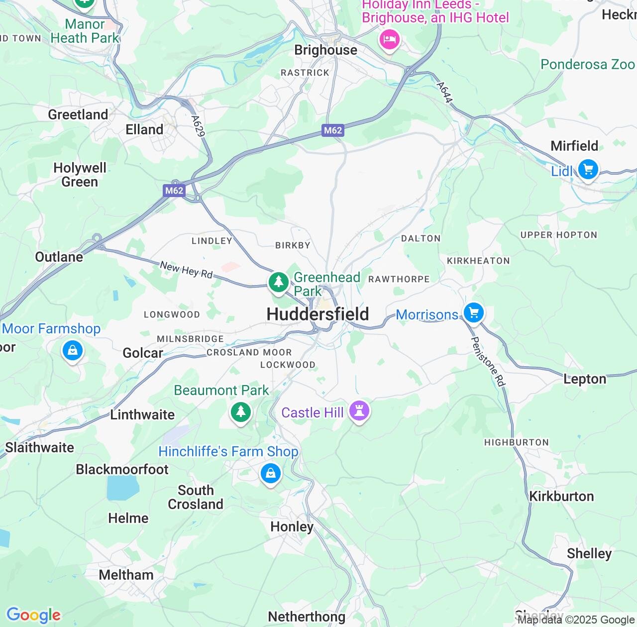 Map image for Intellectual Property Lawyers in Huddersfield and England IP firms at coordinates  ; .