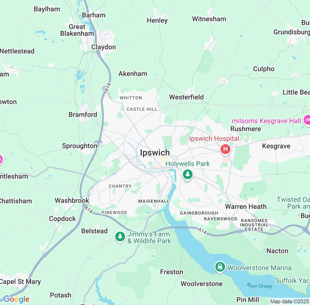 Map image for Intellectual Property Lawyers in Ipswich and England IP firms at coordinates  ; .