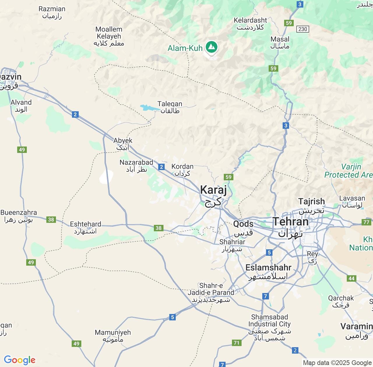 Map image for Intellectual Property Lawyers in Alborz Province and Iran IP firms at coordinates  ; .
