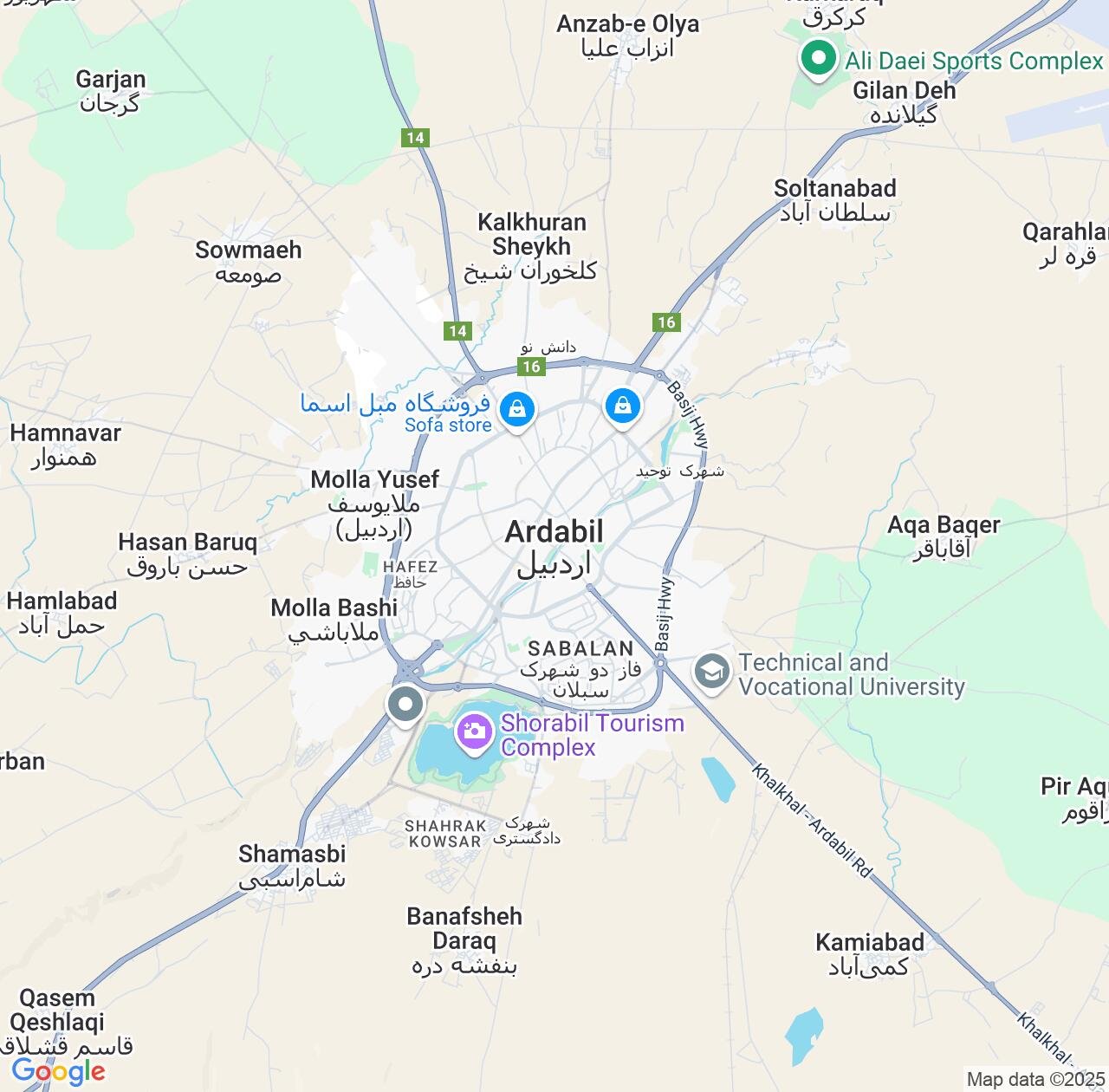 Map image for Intellectual Property Lawyers in Ardabil and Ardabil Province IP firms at coordinates  ; .