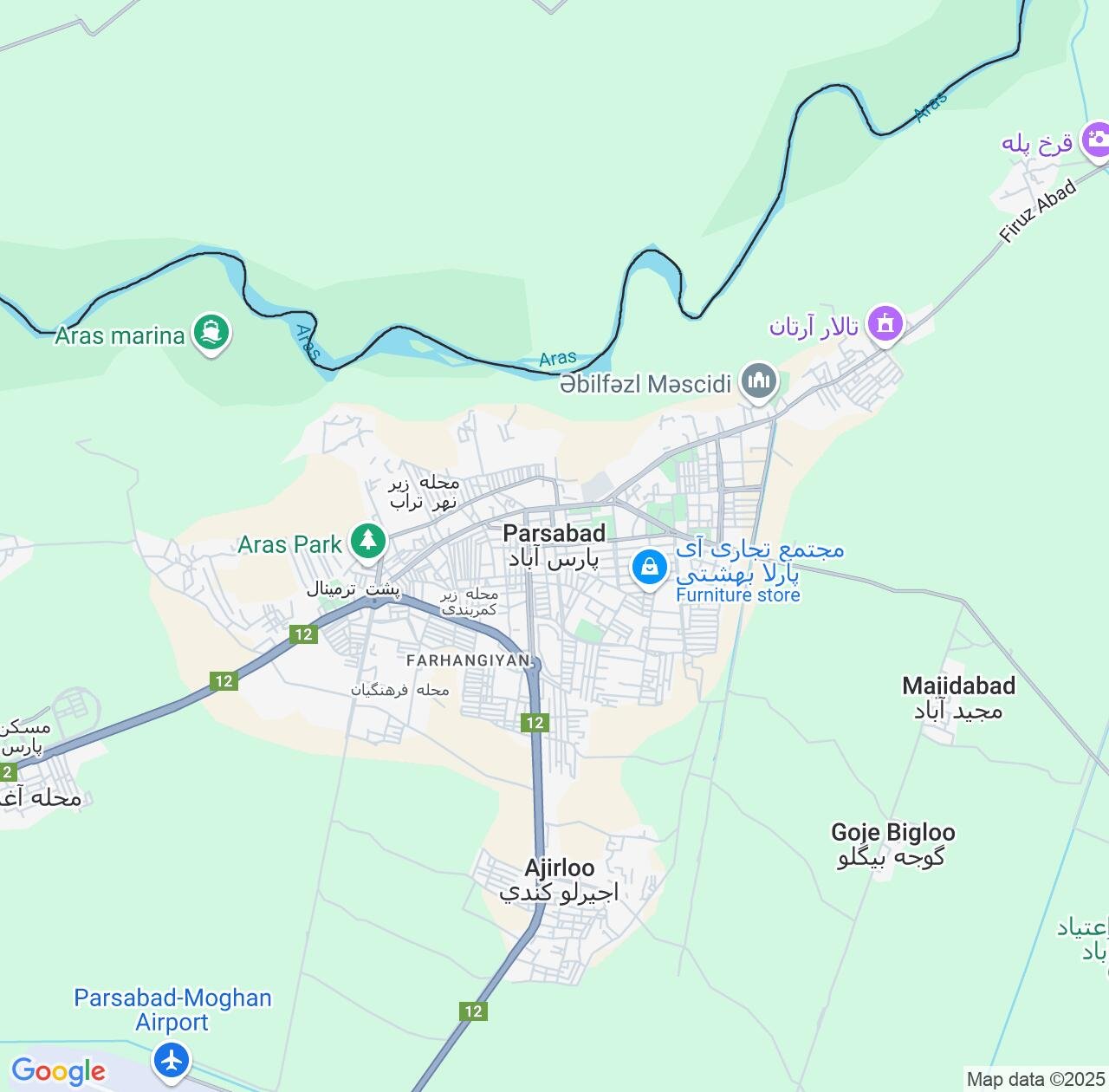 Map image for Intellectual Property Lawyers in Parsabad and Ardabil Province IP firms at coordinates  ; .