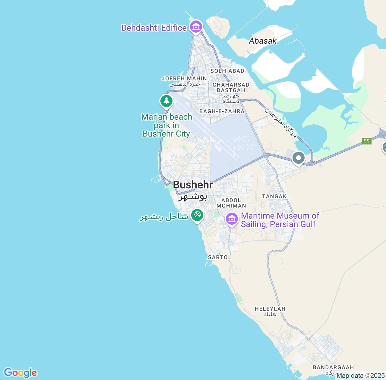 Map image for Intellectual Property Lawyers in Bushehr and Iran IP firms at coordinates  ; .