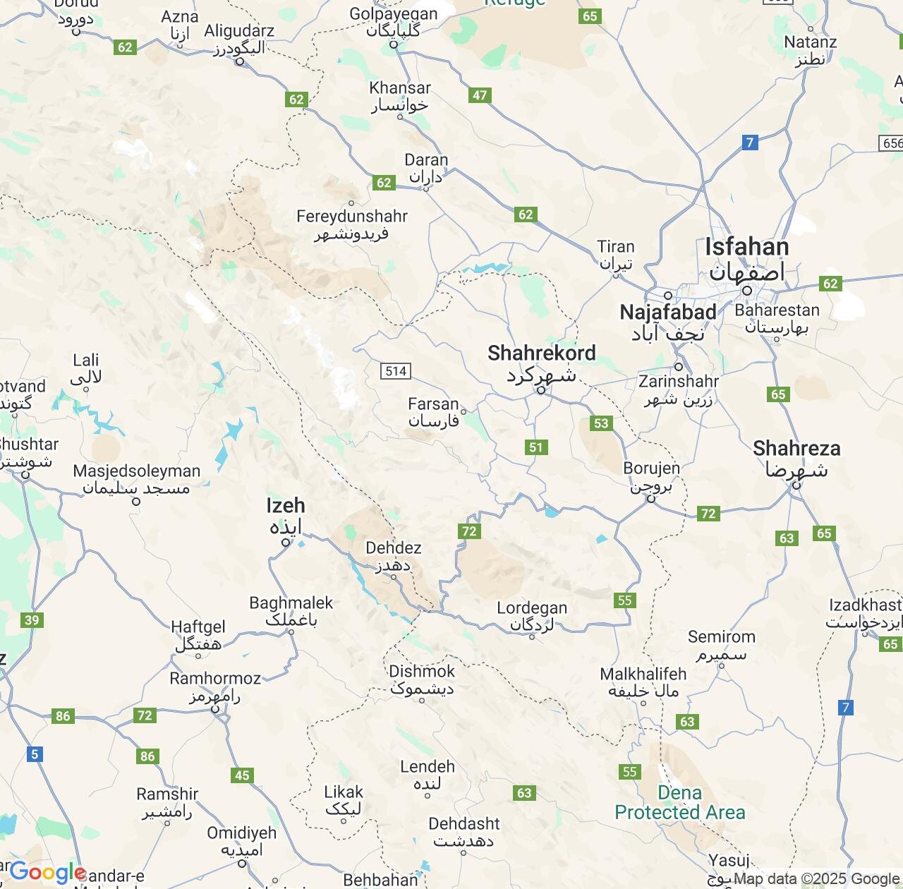 Map image for Intellectual Property Lawyers in Chaharmahal and Bakhtiari and Iran IP firms at coordinates  ; .