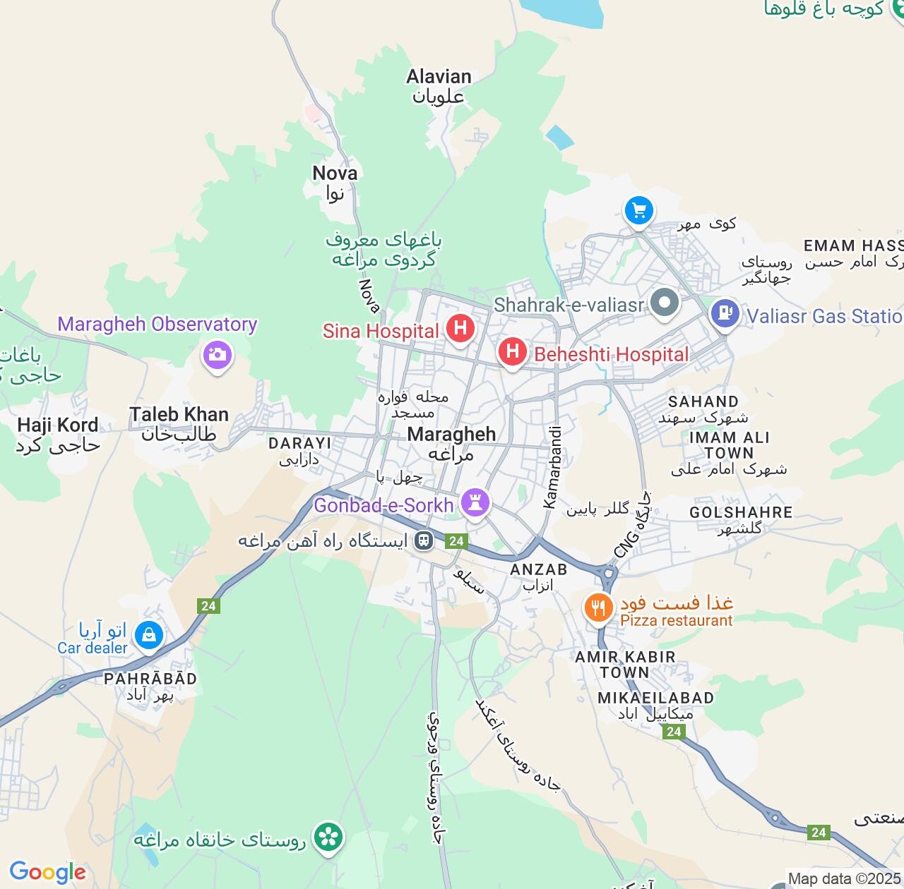 Map image for Intellectual Property Lawyers in Marāgheh and East Azerbaijan IP firms at coordinates  ; .